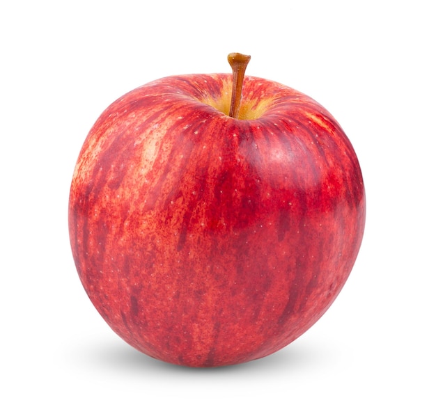 Manzana roja aislado sobre fondo blanco.