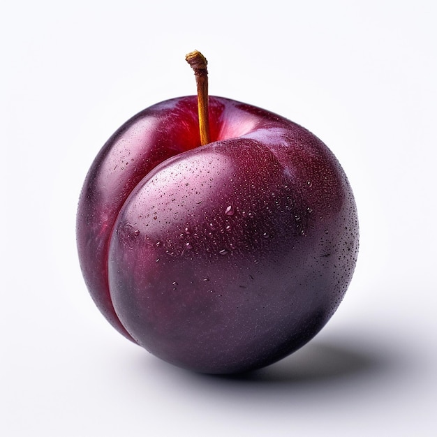 una manzana roja con gotas de agua en ella