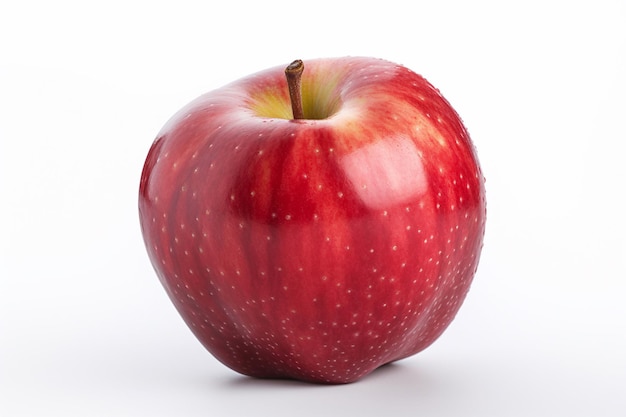 Una manzana roja con puntos blancos