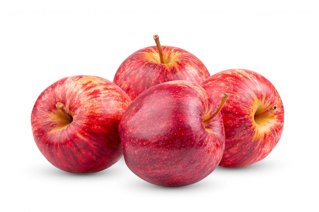 Manzana roja sobre blanco