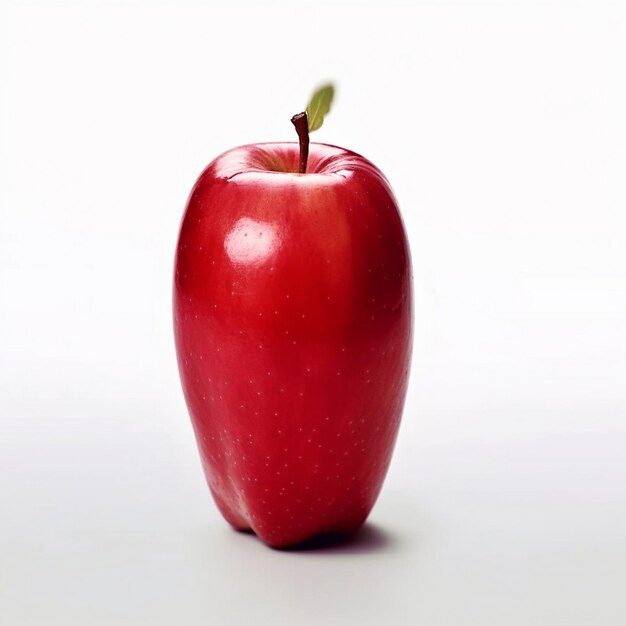 Manzana roja sobre fondo blanco