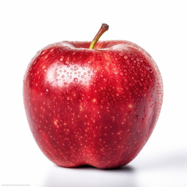Manzana roja sobre superficie blanca
