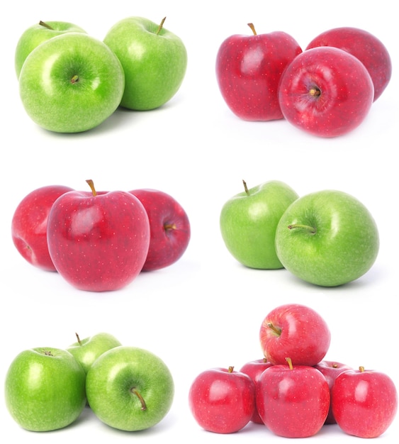 Manzana roja y verde