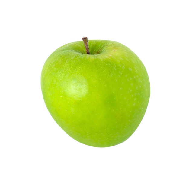 Manzana verde aislada sobre fondo blanco