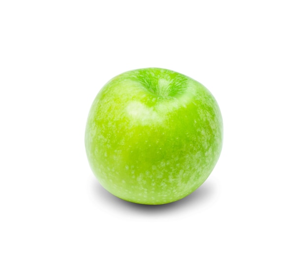 Manzana verde fresca aislada sobre fondo blanco Manzanas con trazado de recorte