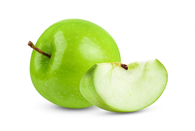 Manzana verde fresca aislada