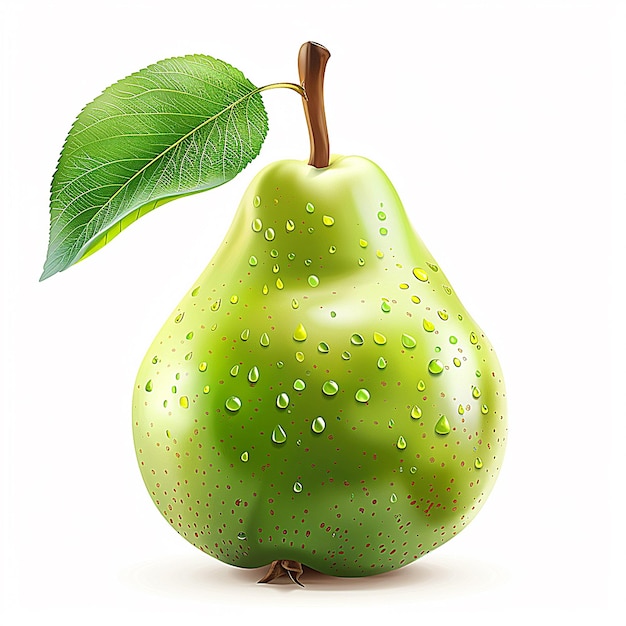 una manzana verde con gotas de agua en ella