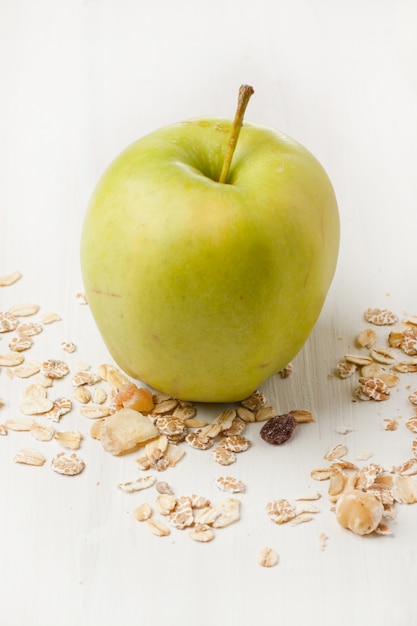 Manzana verde y muesli