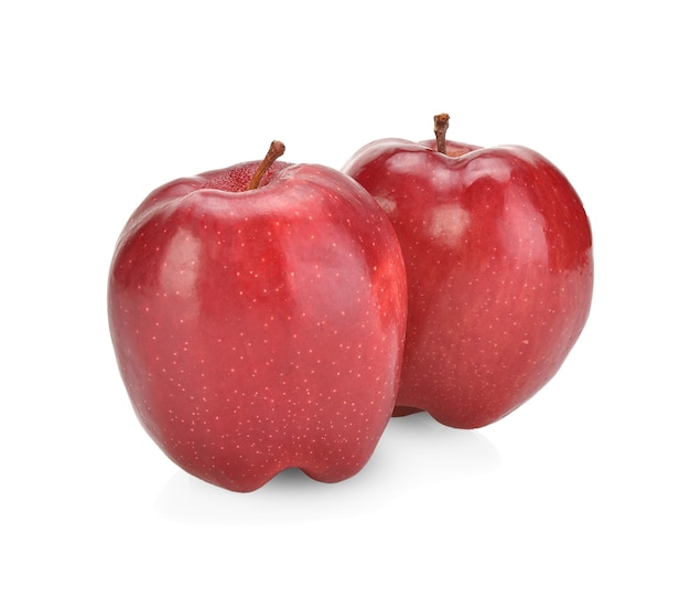 Manzanas aisladas. manzanas rojas