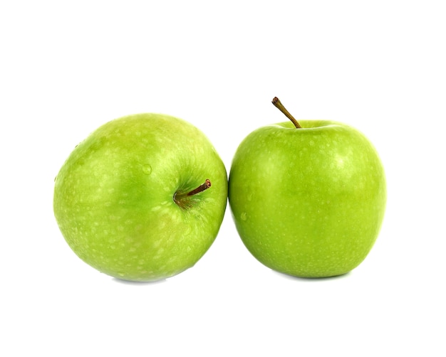 Manzanas aisladas sobre fondo blanco