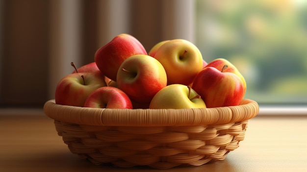 manzanas en la cesta