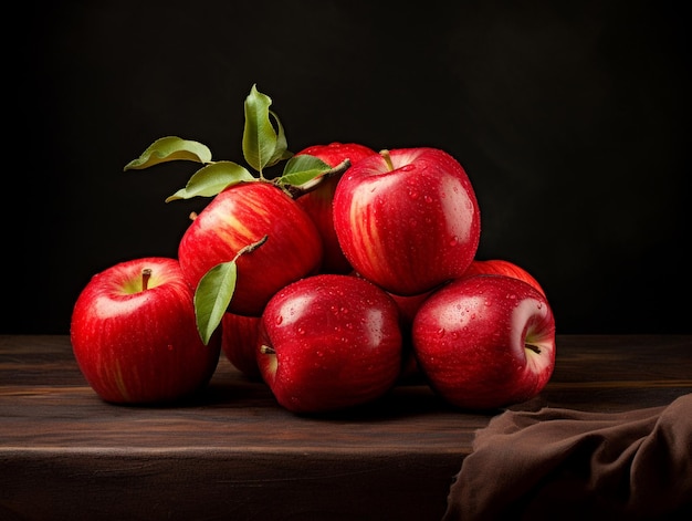 Manzanas deliciosas en estudio