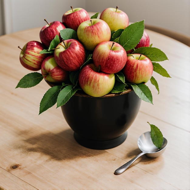 Manzanas en la mesa