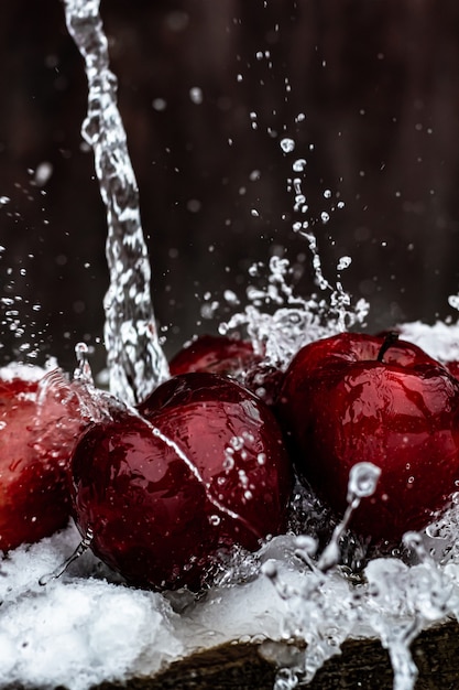 Manzanas rojas de fondo hermoso