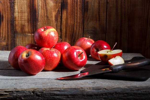 Manzanas rojas de otoño