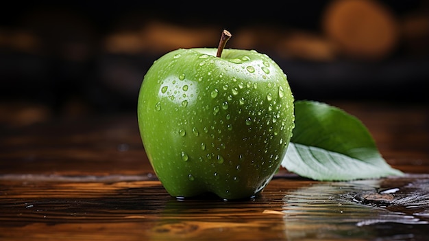 manzanas verdes HD 8K papel de pared Imagen fotográfica de stock