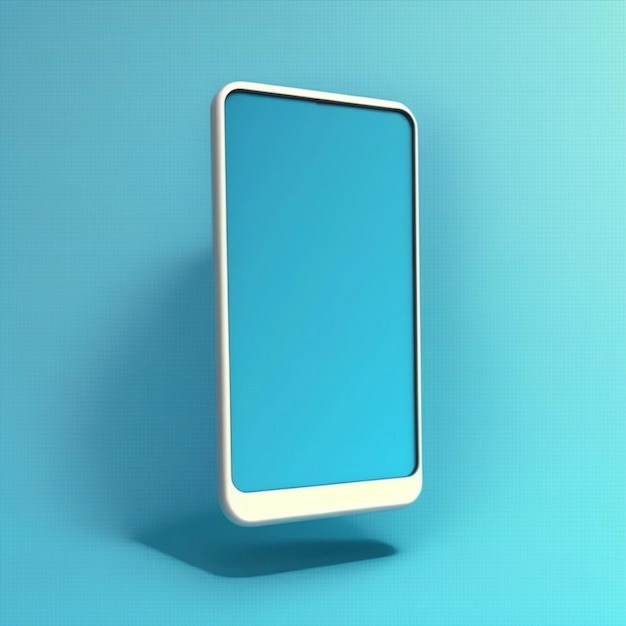 Mão 3D segurando o celular com tela vazia Ai generative