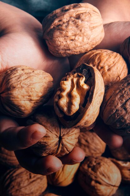 Foto mão cortada de pessoa segurando biscoitos