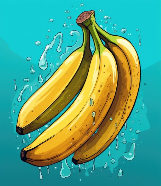 Mão Desenhada Ilustração De Ícone De Desenho Animado De Banana Royalty Free SVG, Cliparts, Vetores, e Ilustrações Stock. Image 172382610