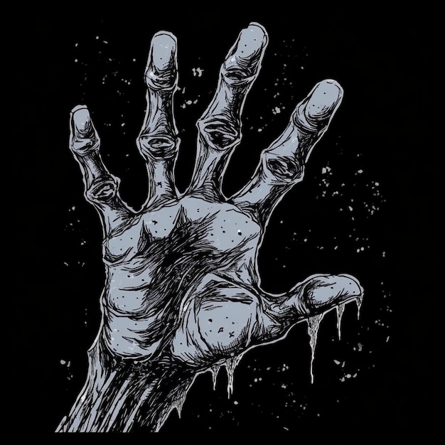Foto mão preta da morte, mortos a caminhar, tema zombie, mãos de zombie.