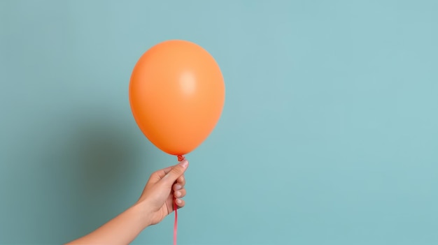 Foto mão segurando balão