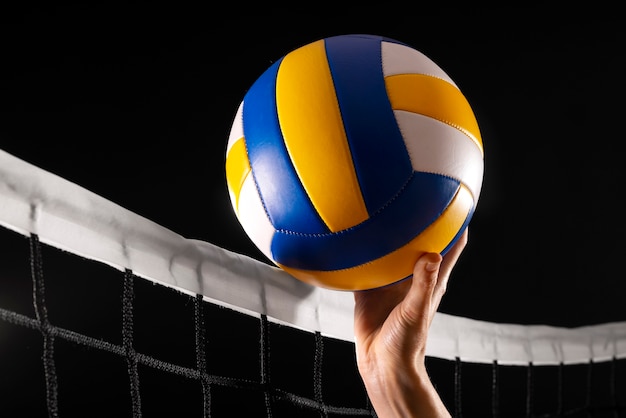 Fundo Pessoas Jogando Vôlei Ao Ar Livre Noite Mãos Foto E Imagem