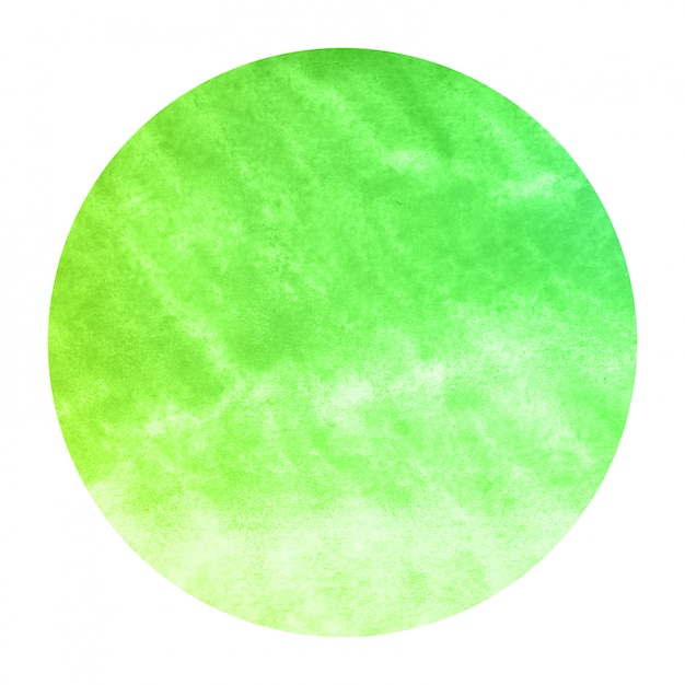 Foto mão verde extraídas textura de fundo quadro aquarela circular com manchas