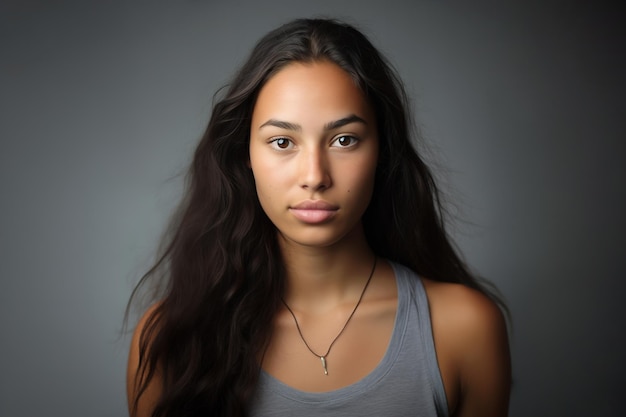 Maori Beauty SelfPortrait de menina adolescente
