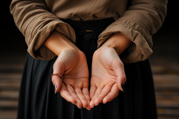 Mãos femininas