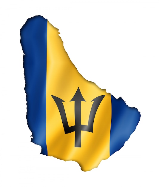 Mapa de la bandera de Barbados