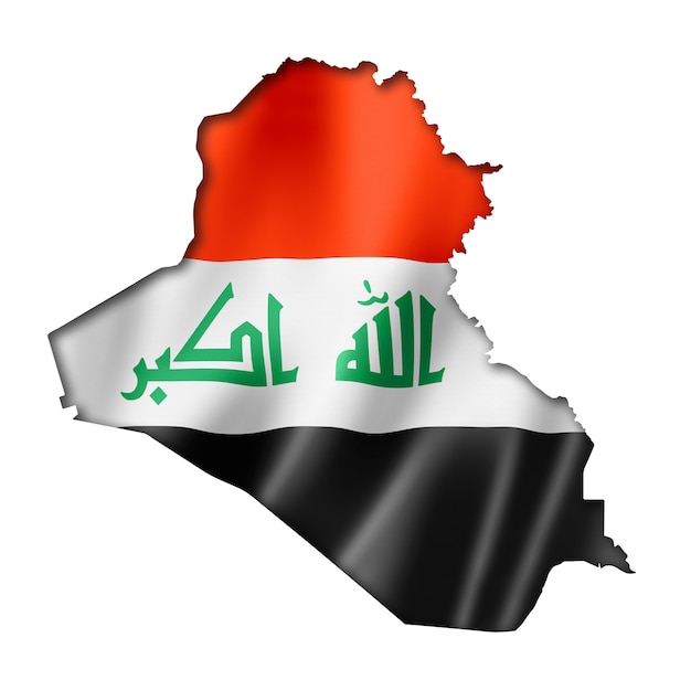 Mapa de la bandera iraquí