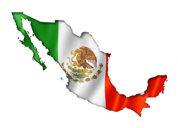 Mapa de la bandera mexicana