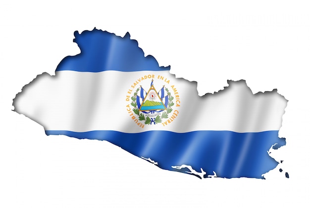 Mapa de la bandera salvadoreña