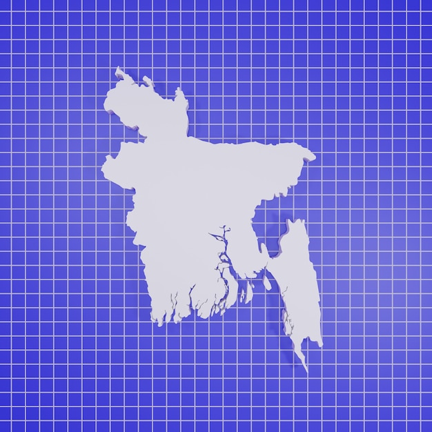 Mapa de Bangladesh Render