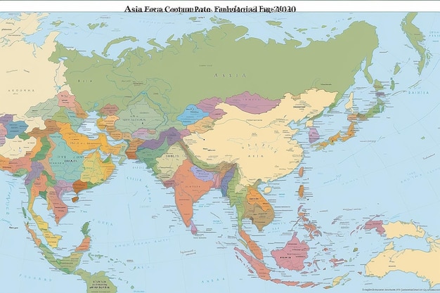 Foto mapa en blanco gratuito de asia