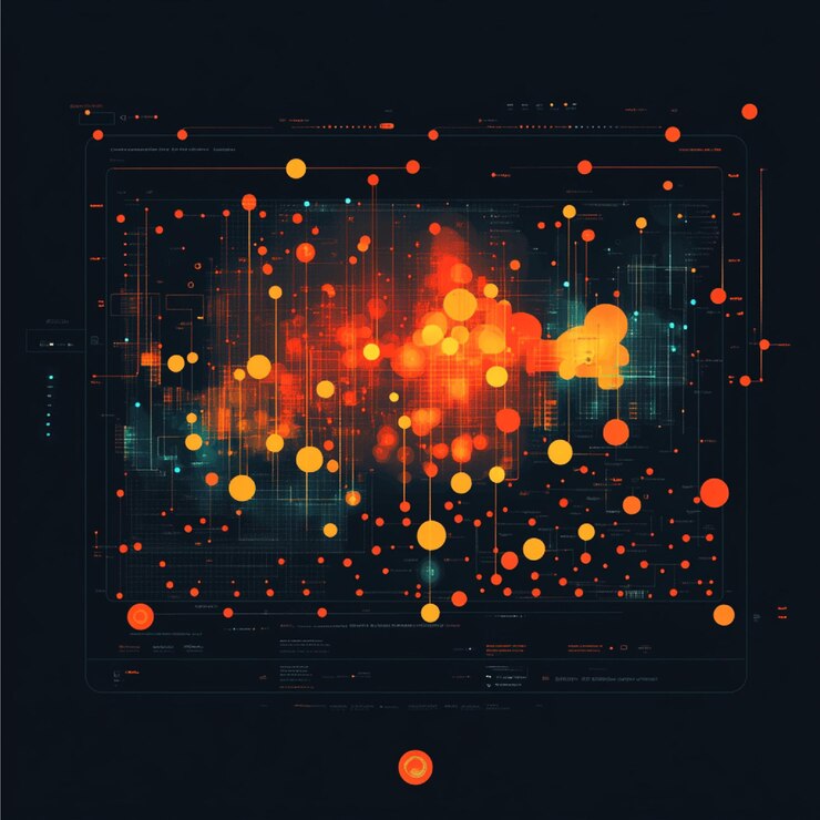 Foto un mapa de calor que muestra las interacciones de los usuarios con una página web que destaca las áreas de alto compromiso