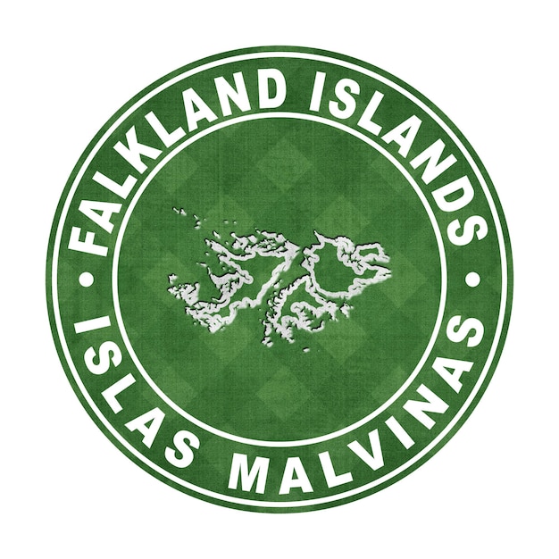 Mapa del camino de corte del campo de fútbol de las Islas Malvinas