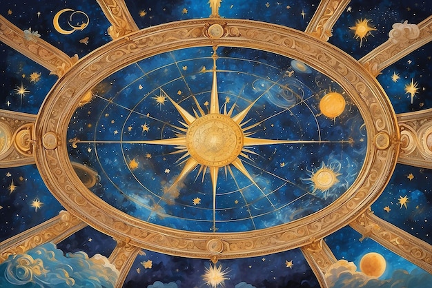 Mapa celestial Mural en el techo