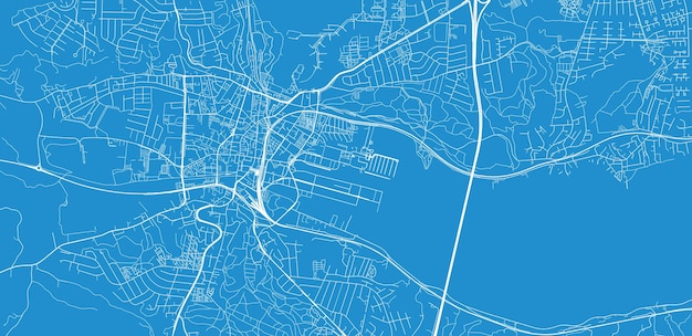 Mapa de la ciudad de vector urbano de Vejle Dinamarca