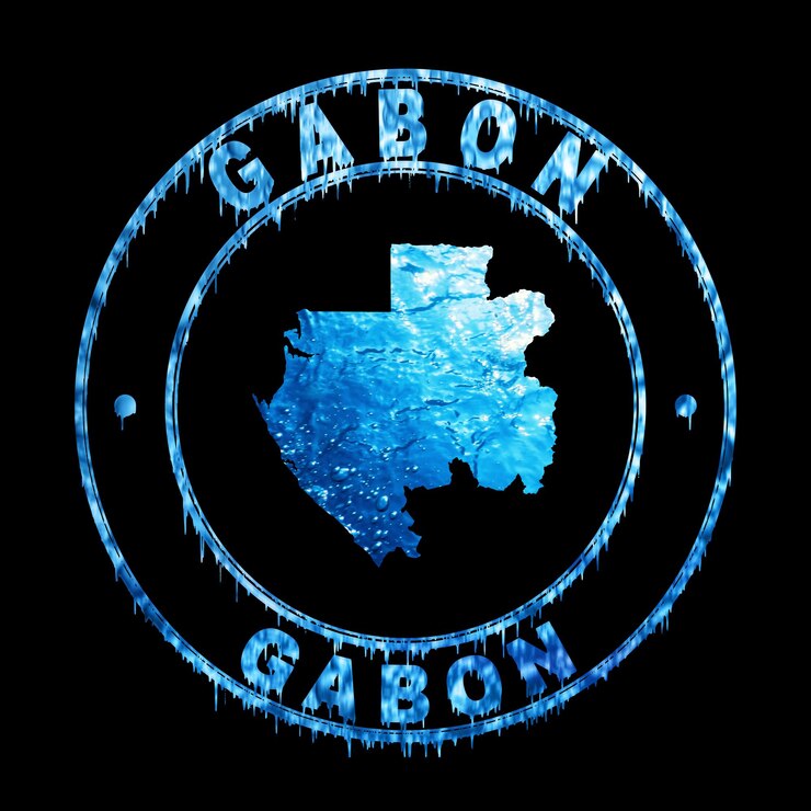 Foto mapa del concepto de agua de gabón