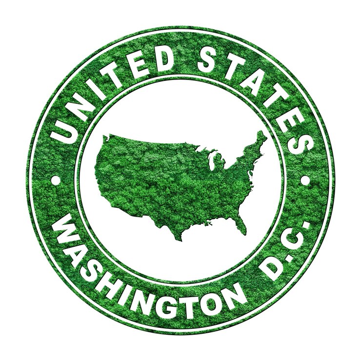 Foto mapa del concepto de emisión de co2 de estados unidos