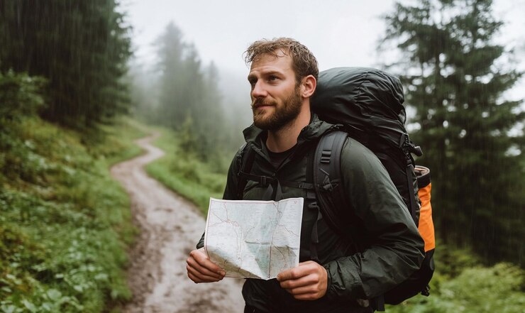 Mapa de consulta para excursionistas en el bosque de niebla
