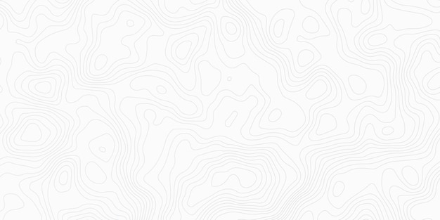 Mapa de contorno de la línea superior Fondo mapa de cuadrícula geográfica Topografía blanca abstracta