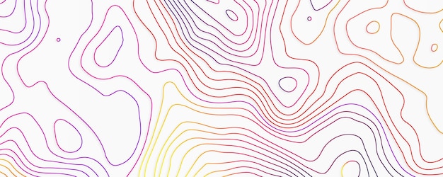 Mapa de contorno de la línea superior Fondo mapa de cuadrícula geográfica