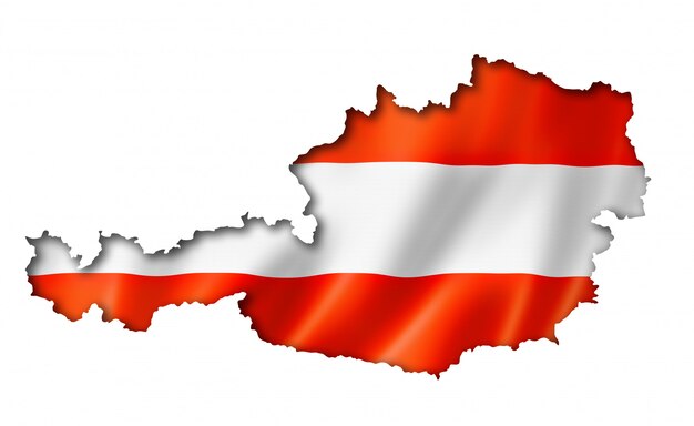 Mapa da bandeira austríaca