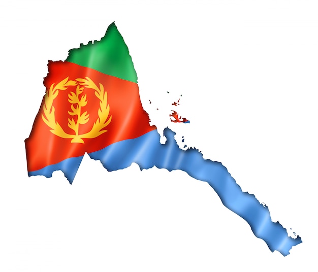 Mapa da bandeira da Eritreia