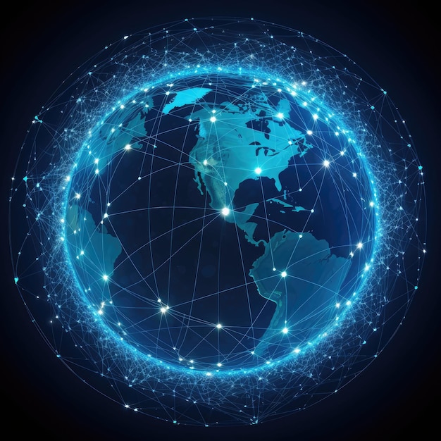 mapa da comunidade mundial digital mapa global conceito digital
