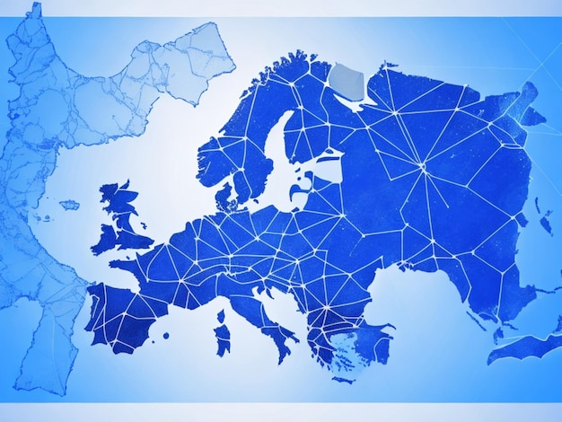 Foto mapa da europa com os países