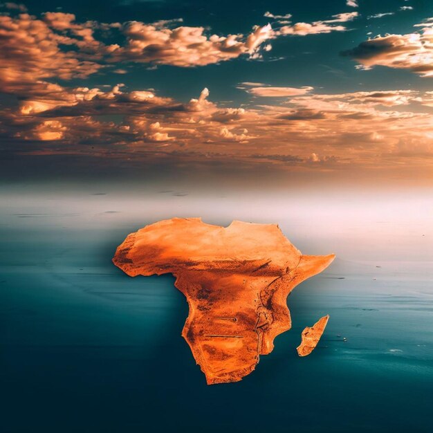 Mapa da África com suas riquezas