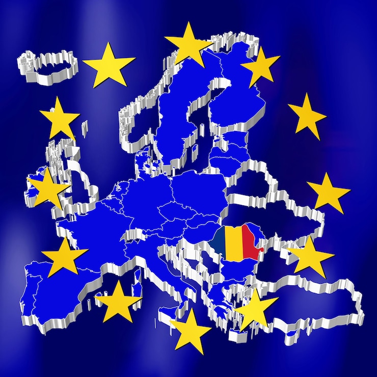 Foto mapa da união europeia romênia